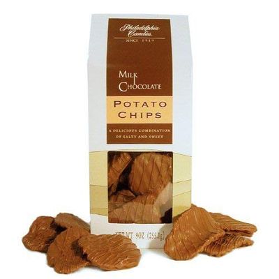 Philadelphia Candies Kettle Cooked Potato Chips, Milk Chocolate Covered 9 Ounce Gift Bag