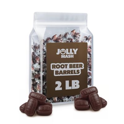 Root Beer Barrels Hard Candy 2 LBS Individually Wrapped Root Beer Candy Bulk Bag