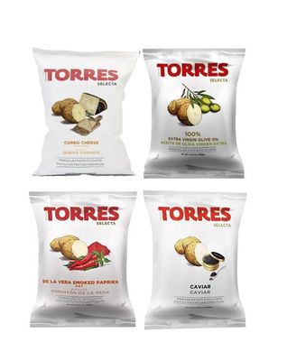 Torres Spanish Potato Chips Patatas Fritas Variety Pack Made in Barcelona, Spain (Sabores 2, 4)