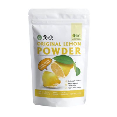 orgnisulmte Lemon Powder,Whole Lemon Juice Freeze Dried Powder Strong Lemony Flavor 8 Oz