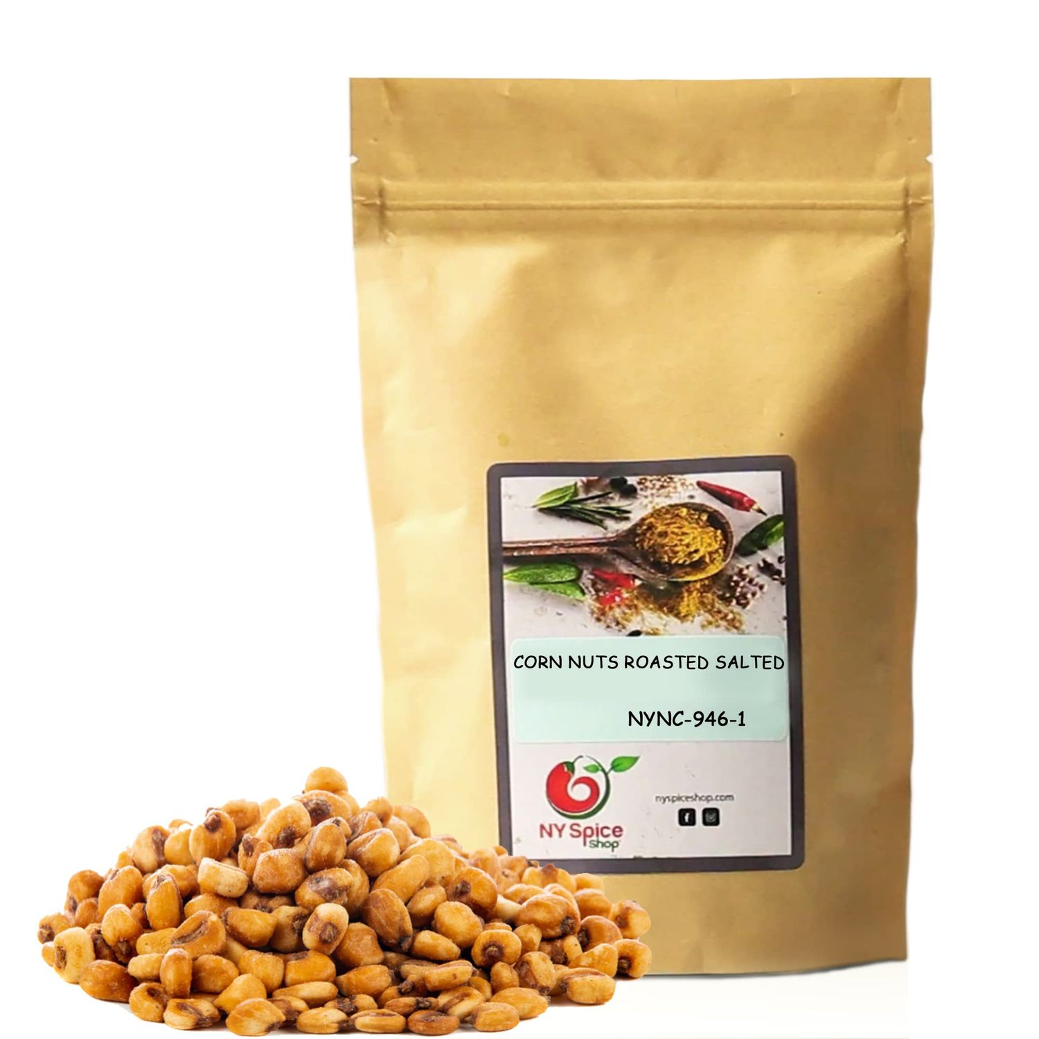NY Spice Shop Roasted Corn Salted - 3 Pound Toasted Salted Corn Nuggets Trail Mix Nuts Healthy Snacks Bulk