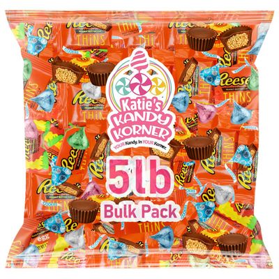 Assorted Chocolate Candy Mix - Individually Wrapped Milk, Dark, and White Chocolates - 5lb Bulk Variety Pack for Snacking, Sharing, and Gifting - Ideal for Home, Office, and Events