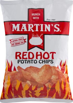 Martin&#39;s Red Hot Potato Chips 8.5 Ounces (3 Bags)