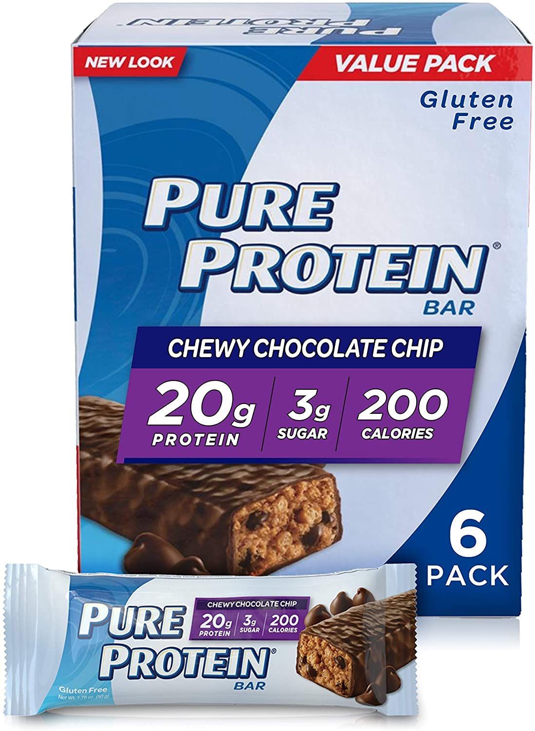 Pure Protein Chewy Chocolate Chip, 50 gram, 6 count Multipack