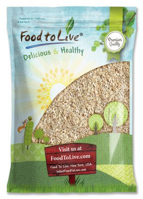 Food to Live Quick Cooking Rolled Oats, 6 Pounds - One Minute Oatmeal, Whole Grain, Instant Meal, Dry Thin Flakes, Uncooked, Raw Whole Foods, Vegan, Kosher, Bulk.Great for Breakfast Cereal