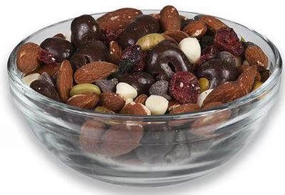 Dark Chocolate Greek Yogurt Nice Trail Mix: Dark Chocolate Cranberries, Roasted Almonds Edamame, Greek Yogurt Drops, Semisweet Drops, Dried Cranberries 7oz - 2 Pack