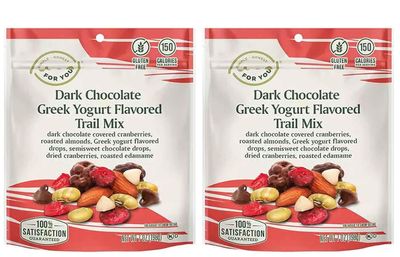 Dark Chocolate Greek Yogurt Nice Trail Mix: Dark Chocolate Cranberries, Roasted Almonds Edamame, Greek Yogurt Drops, Semisweet Drops, Dried Cranberries 7oz - 2 Pack