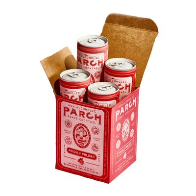 PARCH Prickly Paloma Agave Non-Alcoholic Drink Infused with Desert Botanicals Ashwagandha, Plant Based, Gluten Free Vegan, Inspired by the Sonoran Desert (8.4 oz x 4 Pack)