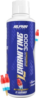 Alpha Supps - L-Carnitine 3000 mg Liquid Stimulant-Free Amino Acid 31 Servings (Bombsicle)