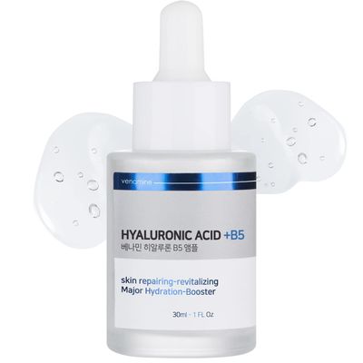 Venamine Pure Hyaluronic Acid with Vitamin B5 Serum for Face, Anti-Aging Anti Wrinkle korean skin care hyaluronic acid serum for face, skin repairing revitalizing Booster face serum 30ml 1 Oz