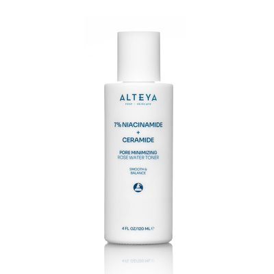 Alteya Organics Pore Minimizing Rose Water Toner (7 Niacinamide Ceramide) - 4 Fl Oz120mL