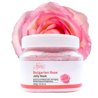 Princess Pippa&#39;s Place Bulgarian Rose Jelly Mask Powder- Jelly Face Mask Peel Off- Hydrating, Moisturizing, Anti-Aging Jelly Mask for Face Glowing and Radiant Skin- 300G10.58 Oz
