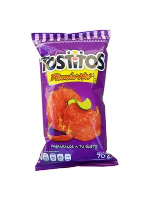 Tostitos Flaming Hot 6 Pack (70g2.46 oz each bag) Original Sabritas Mexican Edition Version Tostilocos Chili Corn Tortilla Chips Snacks