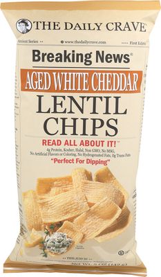 The Daily Crave Chip Lentil Aged Wheat Cheddar, 5 oz