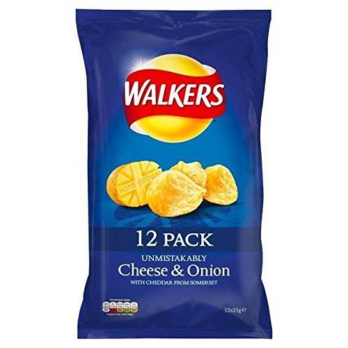 Walkers Cheese Onion Crisps - 25g x 12 Per Pack