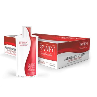 REVIVIFY Pro-Vitality Gel (Oral) with Antioxidant Superoxide Dismutase (SOD) Soluble Fiber Fruit Blend, 1 Fluid Ounce Pouch, 30 Day Supply