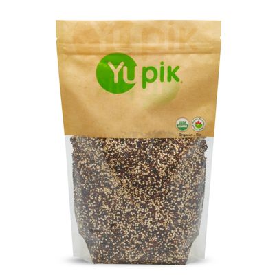 Yupik Organic Tri-Color Quinoa, 2.2 lb (35.2 oz), Non-GMO, Gluten-Free, Kosher, Raw Seeds, White, Red Black Quinoa, Unsalted, Oil-Free, Source of Fiber Iron, Ideal Rice Pasta Replacement