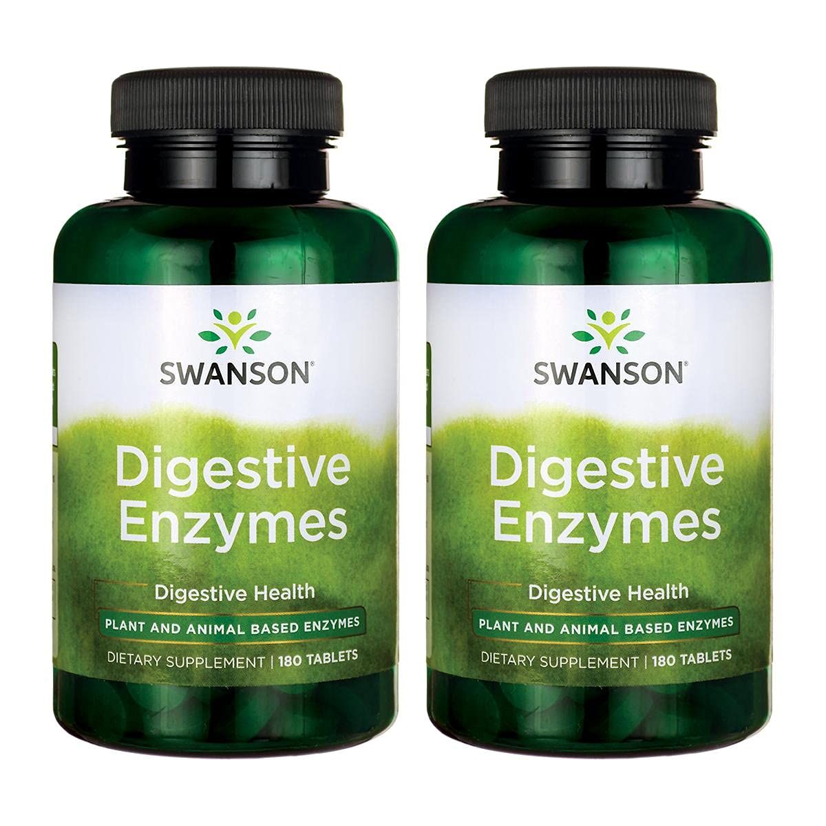 Swanson Digestive Enzymes 180 Tabs (2 Pack)