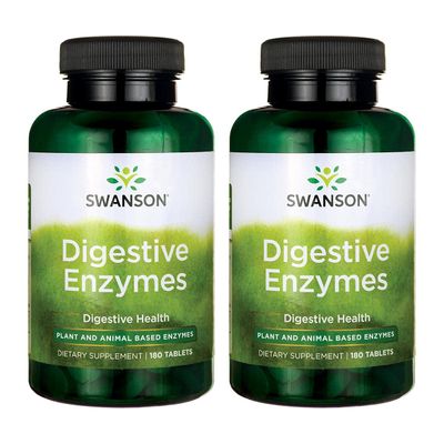 Swanson Digestive Enzymes 180 Tabs (2 Pack)