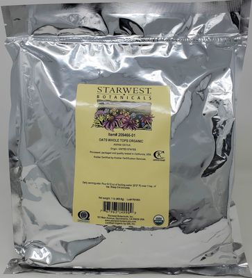 Starwest Botanicals Organic Oats Whole Tops, 1 Pound