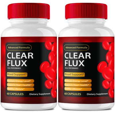 Clear Flux Supplement, Super Boost Clear Flux Supplement, Clear Flux Pills, Official Formula, Premium Support to Maintain Stable Levels Healthy Circulation, Clear Flux Health Reviews (2 Pack)