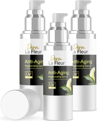 3 Pack - Derm La Fleur Anti- Aging Serum - Derm La Fleur Plus, Derm La Fleur Luxe 3 Bottles Serum For 3 Months, Derma Fleur Moisturizing Skin Conditioner.