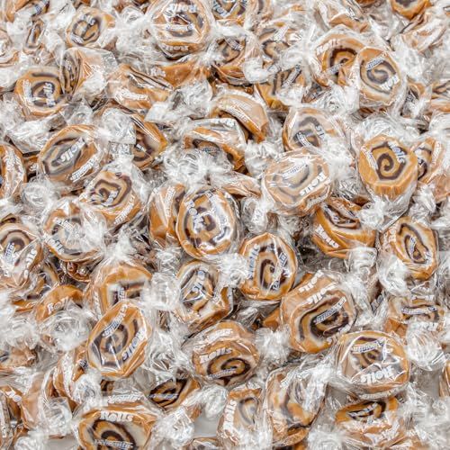 CHOCOLATE ROLLS Caramel Candy 3 lb - Soft Chewy, Individually Wrapped, in Resealable Bag, Retro Candies
