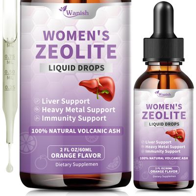 Zeolite Drops for Women - 99 Pure Natural Volcanic Ash, Vegan Non-GMO Sugar Free- Supports Immune Health, Supports Natural Metabolism Energy Enhancement (2 Fl Oz)