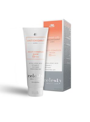 Celest Beauty Antioxidant Face Mask with Vitamin C, Coenzyme Q10, and Alpha Lipoic Acid - A Brightening Anti-Aging Mask for Plumper, Firmer Skin - Large 4 oz Size