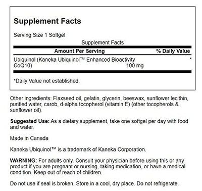 Swanson Ubiquinol 100 mg 60 Sgels (2 Pack)