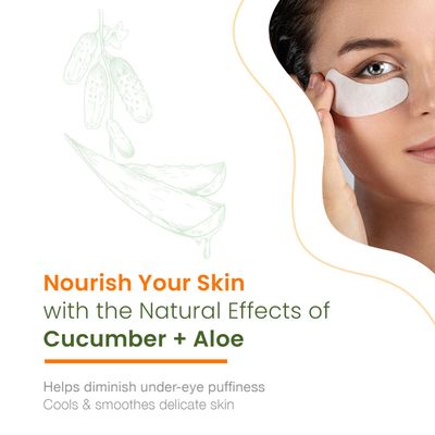 Natural Chemist Cucumber Aloe Under Eye Patches - Cooling, Reduces Puffiness, Anti-Aging, Hydrating, Dermatologist Tested, Cruelty Free Korean Skin Care For All Skin Types - 5 Pairs