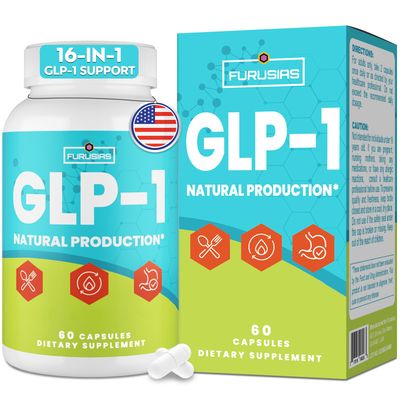 GLP-1 Supplement for Overall Wellness Gut Healthy, GLP1 Supplements Women and Men, 16 in 1 Natural GLP-1 with Hops Green Tea Extract, GLP 1 Supplement for Women, Healthy GLP-1 Levels, 60 Capsules