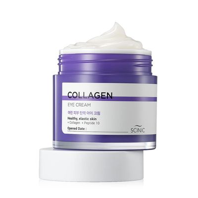 SCINIC Collagen Eye Cream 2.7 fl oz (80ml) Contains70 Marine Collagen Extract Peptide Strengthens Skin Elasticity Dense Elasticity Care With One Eye Cream Korean Skincare