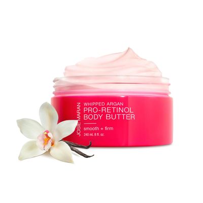 Josie Maran Whipped Argan Pro-Retinol Body Butter - Ultra-Hydrating Retinol Body Cream with Air-Whipped 100 Pure Argan Oil - Smooth, Soothe Improve the Look of Fine Lines - Vanilla Bean (8 Oz)