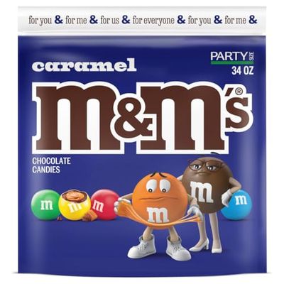 MM&#39;S Caramel Milk Chocolate Candy Bulk Pack, Party Size, 34 oz Bag