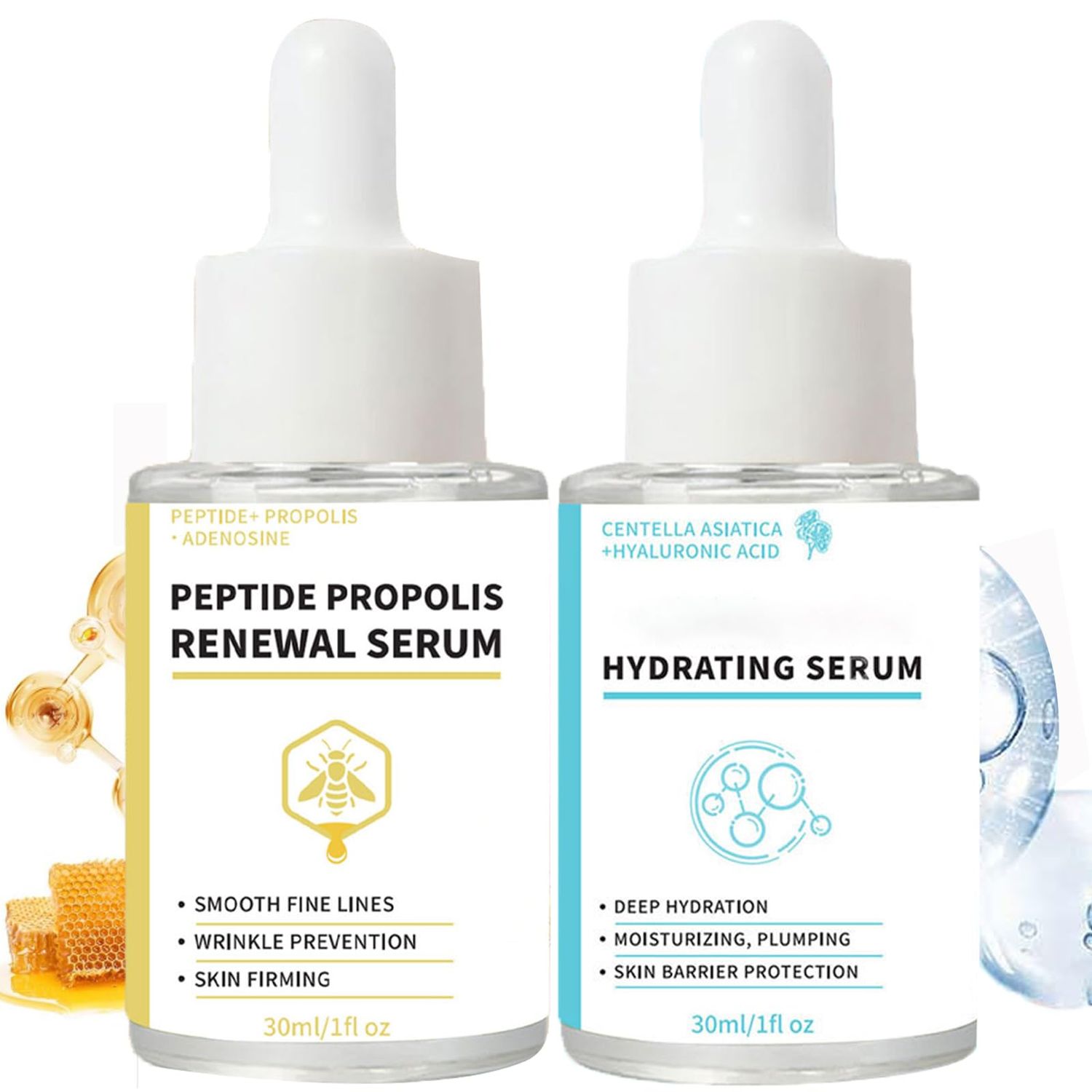 Hyaluronic Acid Serum, Centella Hydrating Serum, Hydration Wrinkle Renewal Oil, Anti Aging Facial Korean Hydrating Essence, Deep Moisturizing