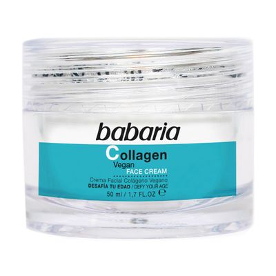 Babaria Collagen Vegan Anti Aging Moisturizer Face Cream - Plants Based Face Moisturizer for Skin Rejuvenation - 1.7 oz