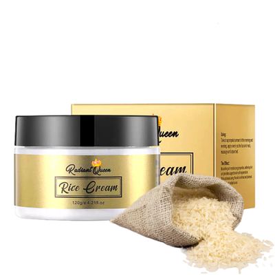 Radiant Queen Rice Cream Face and Under Eye Moisturizer - Hydrating Facial Moisturizer for Dry Skin - Plumps, Soothes Restores Healthy Glow Fragrance Free 120g 4.21floz
