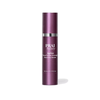PRAI Beauty Ageless Throat Caviar Overnight Recovery Serum for Instantly Ageless Neck, Neck Firming and Tightening Serum, 1.7 Oz