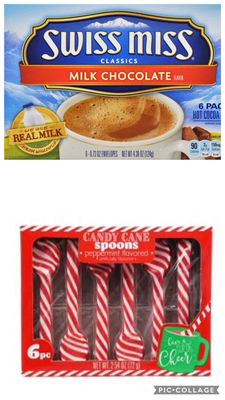 Candy Cane Spoons And Hot Chocolate Mix Bundle