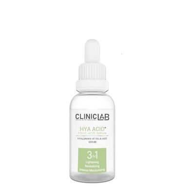 ClinicLab Hyaluronic Acid Serum for Face with Folic Acid - Hydrating Moisturizer Facial Serum for Skin Care (1.01fl oz)