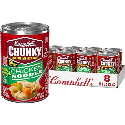 Campbell s Chunky Soup, Healthy Request Chicken Noodle Soup, 16.1 Oz Can (Case of 8)