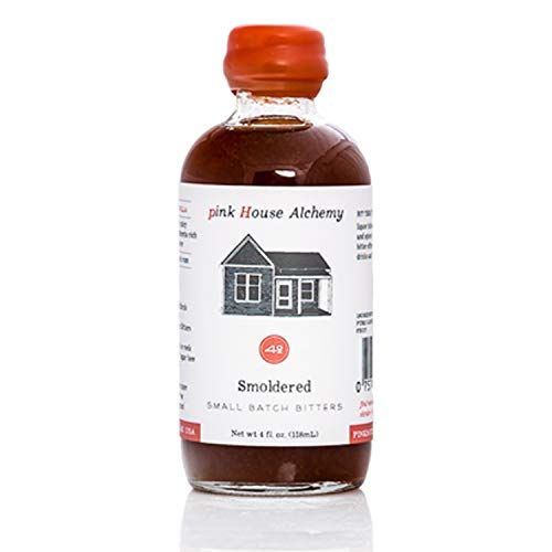 Pink House Alchemy Smoldered Bitters - 4 oz bottle of Aromatic and Handcrafted, Made for Cocktails Using All Natural NON GMO Botanicals and Fruits (Smoldered, 4 OZ)