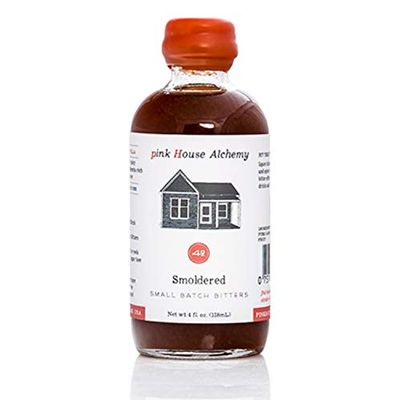Pink House Alchemy Smoldered Bitters - 4 oz bottle of Aromatic and Handcrafted, Made for Cocktails Using All Natural NON GMO Botanicals and Fruits (Smoldered, 4 OZ)