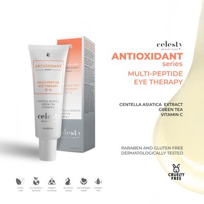 Celesty Beauty Anti-Aging Eye Serum Peptide Resurfing Moisturizing Nourishing Eye Firming Cream Reduces Puffiness Wrinkles and Fine Lines with Centella Asiatica Extract 1oz