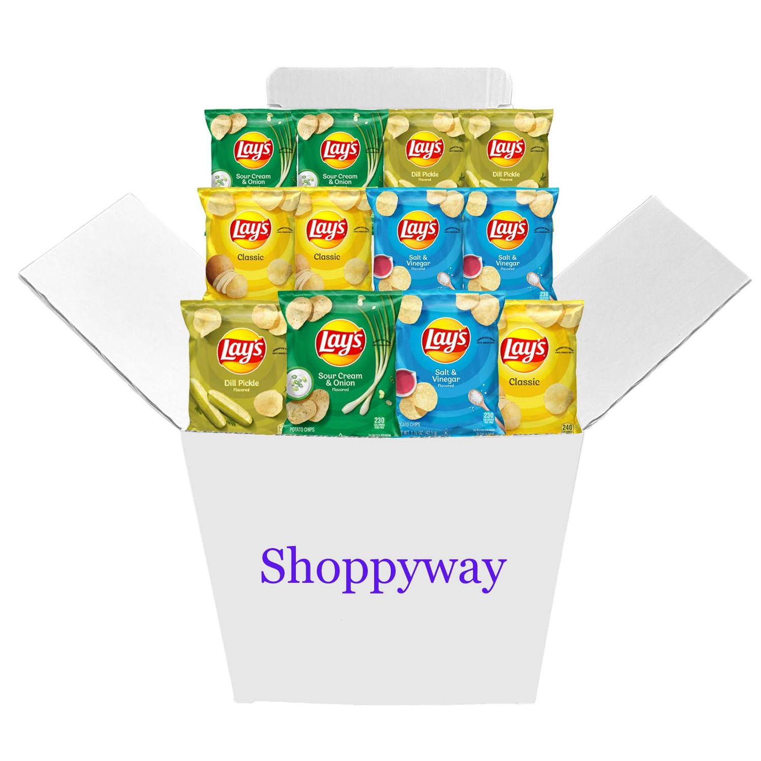 Lay&#39;s Potato Chips, 4 Flavor Variety Pack, 1.5 oz Bags (Pack of 12) Bundled by Shoppyway