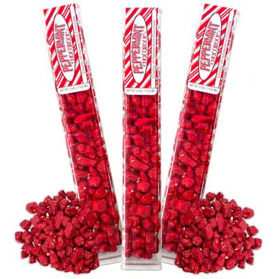 Sweetzo Peppermint Chocolate Lentils, Bite Size Holiday Candies, Stocking Stuffers and Christmas Party Favors - 2.5 Ounces (Pack of 3)
