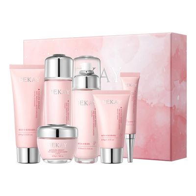 RadiantRise Cherry Blossom Moisturizing 6-Piece Skincare Set - Hydrating Facial Routine with Botanical Extracts, Giftable Skincare Collection for Women Teens