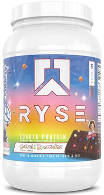RYSE Loaded Protein Powder - Little Debbie Cosmic Brownie - 25g Whey Protein Isolate Concentrate with Prebiotic Fiber MCTs - Low Carb, Low Sugar, Digestive-Friendly - 27 Servings 2 lb Tub