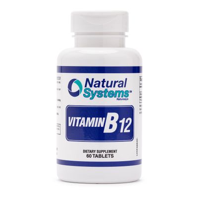 Vitamin B12 60 Tablets 1000 mcg by Natural Systems - B12 Vitamins 1000mg for Adults Helps Stimulate Memory - Vitamin B12 1000 mcg for Good Digestion - Vitamin B12 Energy Metabolism Support